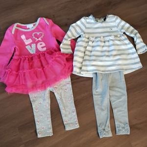Calvin klein ruffle top leggings bundle 18 months